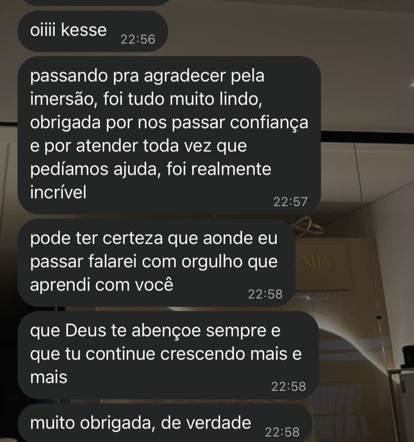 Depoimento de aluna da imersão